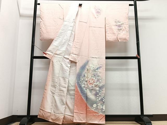 平和屋着物■訪問着 草花文 暈し染め 正絹 逸品 CABE7593xe