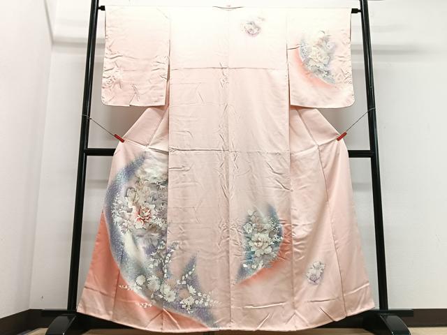 平和屋着物■訪問着 草花文 暈し染め 正絹 逸品 CABE7593xe