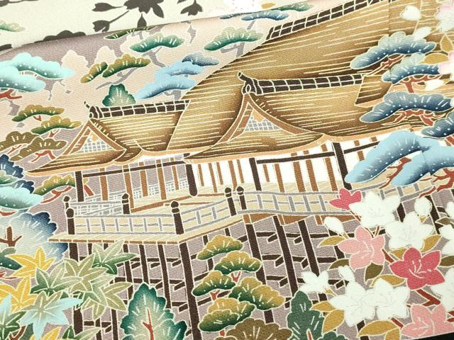 平和屋着物●豪華黒留袖　友禅　作家物　松竹梅　正絹　逸品　AABH5777ck 平和屋着物□豪華黒留袖 駒刺繍 松竹梅 金彩 正絹 逸品 DABD3370sf