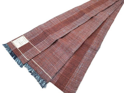 平和屋着物●男性　絲藝苑　上島洋山　角帯　霞文　証紙付き　正絹　逸品　CABF5367hy