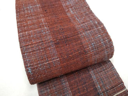 平和屋着物●男性　絲藝苑　上島洋山　角帯　霞文　証紙付き　正絹　逸品　CABF5367hy