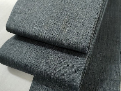 平和屋着物●男性　角帯　紬地　色無地　藤煤竹色　正絹　逸品　CABF5378hy