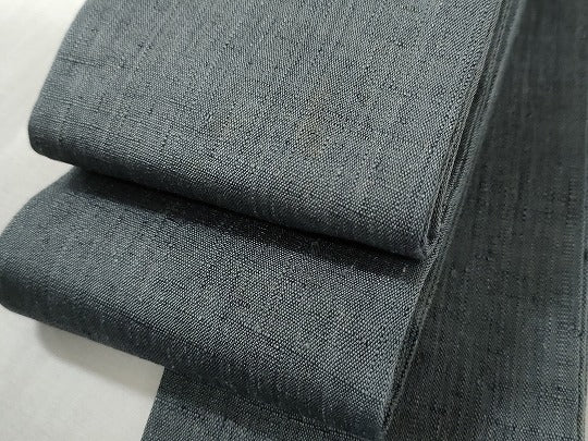 平和屋着物●男性　角帯　紬地　色無地　藤煤竹色　正絹　逸品　CABF5378hy