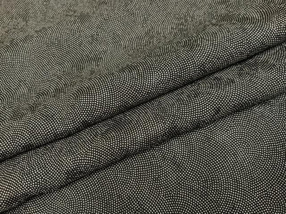 平和屋着物●江戸小紋　鮫小紋柄　黒地　正絹　逸品　未使用　AABH8273ph
