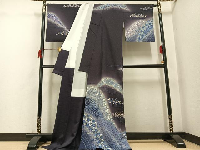 平和屋着物●訪問着　絞り　草花文　暈し染め　金彩　銀通し地　ロング丈　正絹　逸品　AABH8271ph 楽天市場】 着物 > 訪問着・付下げ : 平和屋