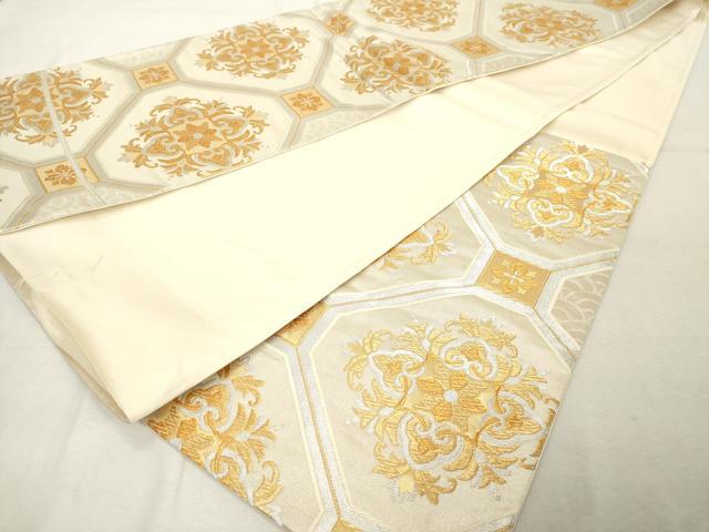平和屋着物◎六通柄袋帯　蜀江花文　金銀糸　正絹　逸品　DABE2877cd
