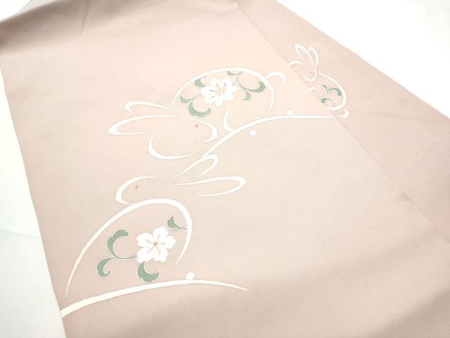 平和屋着物●塩瀬　九寸名古屋帯　花兎　金彩　正絹　逸品　CABF5289hy