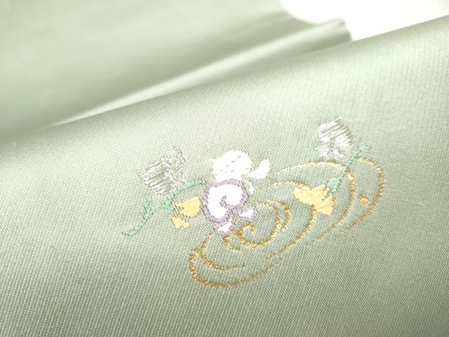 平和屋着物●九寸開き名古屋帯　唐織　流水花文　金銀糸　正絹　逸品　CABF5290hy 平和屋着物○九寸開き名古屋帯 唐織 流水花文 金銀糸 正絹