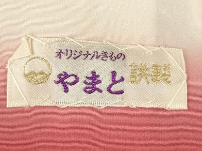 平和屋着物●豪華振袖　型染め　松竹梅流水風景文　暈し染め　やまと誂製　正絹　逸品　AABH8457ck