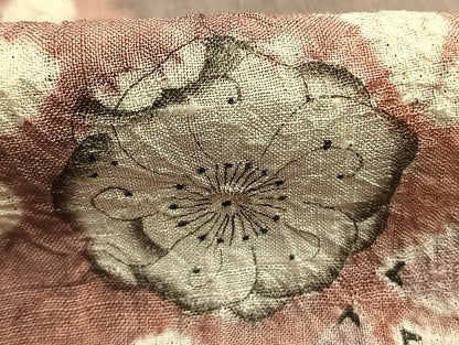 平和屋着物●訪問着　紬地　絞り　辻が花　正絹　逸品　未使用　AABH4903fy