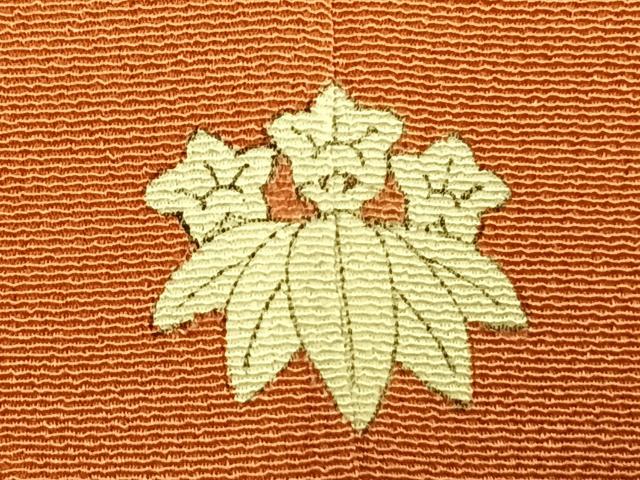 平和屋着物●銀座　志ま亀　訪問着　草花文　金彩　たとう紙付き　正絹　逸品　AABH4913fy