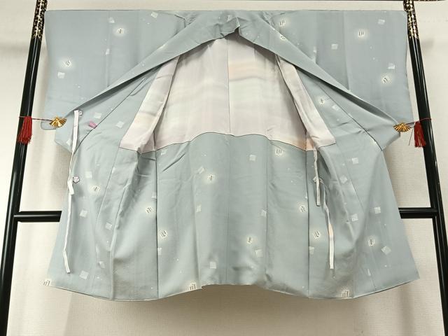 平和屋着物●道中着　源氏香　蛍暈し　正絹　逸品　AABH4912fy