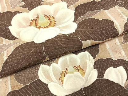 平和屋着物●本加賀友禅作家　木村州宏　訪問着　草花文　正絹　逸品　AABH4911fy