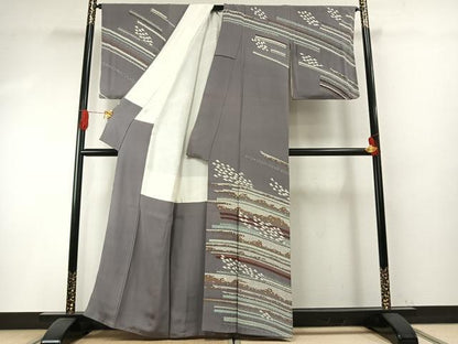 平和屋着物●東京友禅　塩澤照彦　訪問着　立波文　正絹　逸品　AABH4934fy