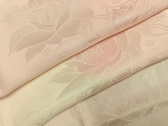 平和屋着物●振袖用長襦袢　無双仕立て　草花地紋　暈し染め　半衿刺繍　正絹　逸品　AABH4938fy