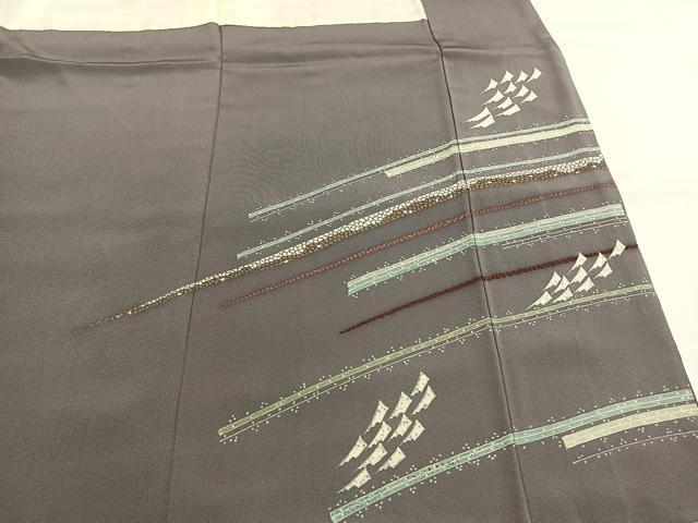 平和屋着物●東京友禅　塩澤照彦　訪問着　立波文　正絹　逸品　AABH4934fy