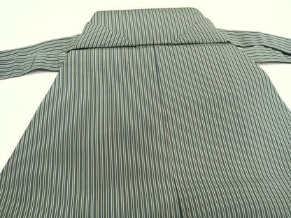 平和屋着物●男性　人間国宝　甲田綏郎　精好仙台平　行灯袴　縞　正絹　逸品　AABH4914fy