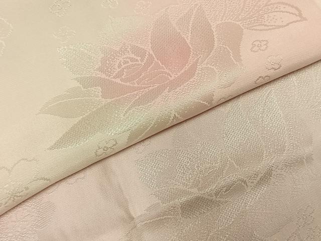 平和屋着物●振袖用長襦袢　無双仕立て　草花地紋　暈し染め　半衿刺繍　正絹　逸品　AABH4938fy