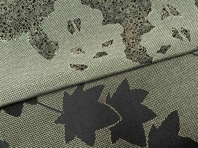平和屋着物●江戸小紋染工房　小林染芸　小林茂徳　江戸小紋　訪問着　蔦の葉文　正絹　逸品　AABH4942fy