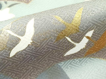 平和屋着物■訪問着　御所車花文　暈し染め　金銀彩　正絹　逸品　DABE2940cd