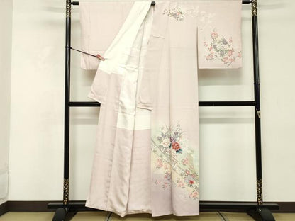 平和屋着物■訪問着　吉祥花文　暈し染め　金彩　正絹　逸品　DABE2968cd
