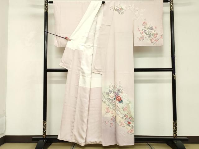 平和屋着物■訪問着　吉祥花文　暈し染め　金彩　正絹　逸品　DABE2968cd