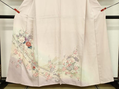 平和屋着物■訪問着　吉祥花文　暈し染め　金彩　正絹　逸品　DABE2968cd