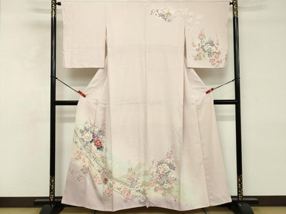 平和屋着物■訪問着　吉祥花文　暈し染め　金彩　正絹　逸品　DABE2968cd