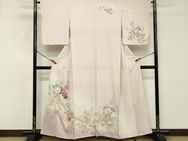 平和屋着物■訪問着　吉祥花文　暈し染め　金彩　正絹　逸品　DABE2968cd