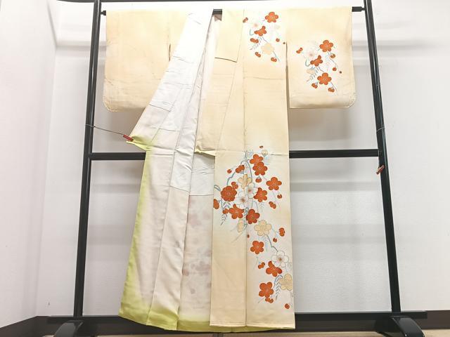 平和屋着物□訪問着 草花文 暈し染め 金彩 正絹 逸品 CABF4834xe