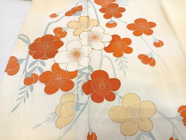 平和屋着物■訪問着　草花文　暈し染め　金彩　正絹　逸品　CABF4834xe