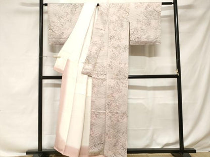 平和屋着物■上質な小紋 枝花文 暈し染め 正絹 逸品 CABF3674ev