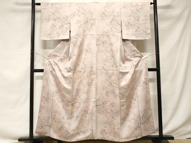 平和屋着物■上質な小紋 枝花文 暈し染め 正絹 逸品 CABF3674ev