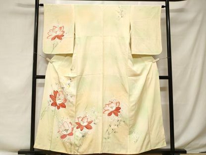 平和屋着物■訪問着 手描き 枝花文 暈し染め 金彩 正絹 逸品 CABF3690ev