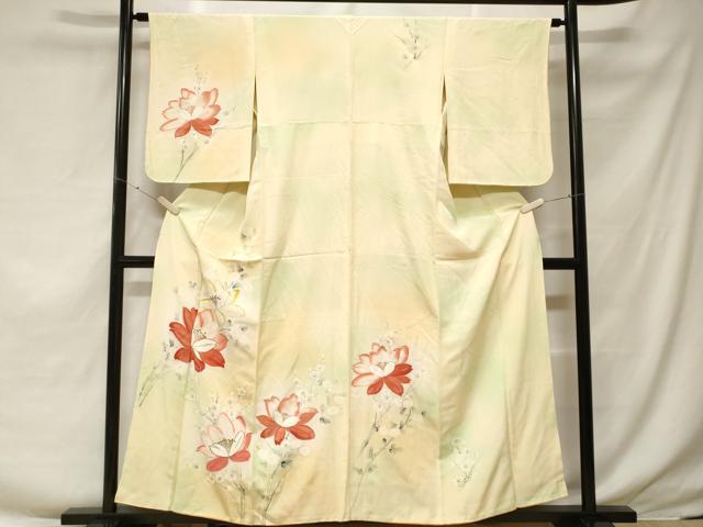 平和屋着物■訪問着 手描き 枝花文 暈し染め 金彩 正絹 逸品 CABF3690ev
