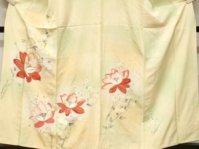 平和屋着物■訪問着 手描き 枝花文 暈し染め 金彩 正絹 逸品 CABF3690ev