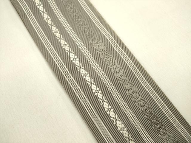平和屋着物●男性　本場筑前博多織　角帯　献上　正絹　逸品　DABE1438op