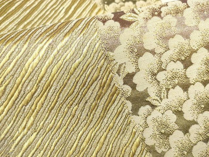 平和屋着物▼六通柄袋帯　桜　金糸　正絹　逸品　AABH7755wj