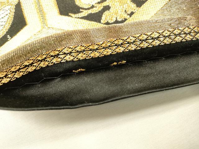 平和屋着物◎六通柄袋帯　亀甲花鳥文　金銀糸　正絹　逸品　DABD5638fe