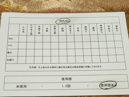 平和屋着物◎六通柄袋帯 風景文 金銀糸 正絹 逸品 CABE4395ou