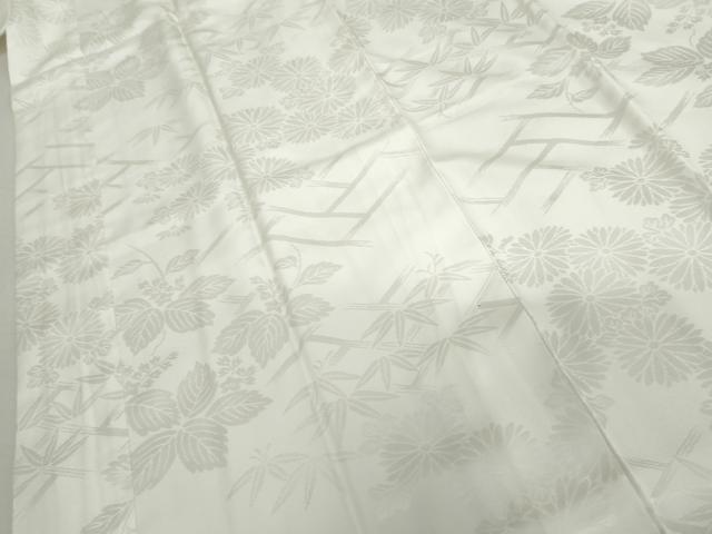 平和屋着物●長襦袢　袷　草花地紋　洗える着物　AABH8884cs