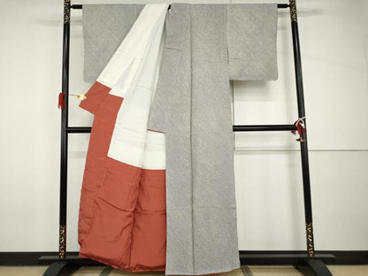 平和屋着物●上質な小紋　総絞り　正絹　逸品　AABH8887cs