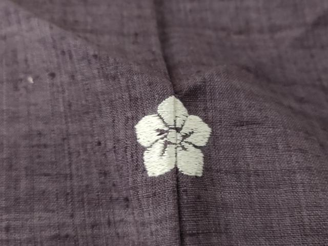 平和屋着物●訪問着　紬地　駒刺繍　中国三大刺繍　相良刺繍　立波松文　木賊　金彩　正絹　逸品　AABH8914cs