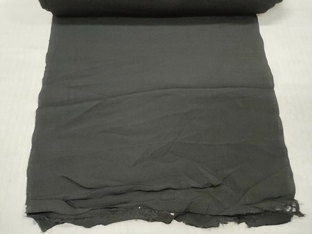 平和屋着物▼羽織・コート 黒生地 反物 羽尺 逸品 未使用 DABE3175we