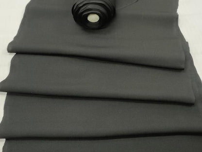 平和屋着物▼羽織・コート 黒生地 反物 羽尺 逸品 未使用 DABE3175we