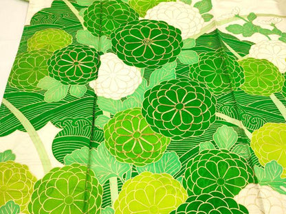 平和屋着物■訪問着　駒刺繍　飛鶴草花文　金彩　正絹　逸品　DABE6082cm