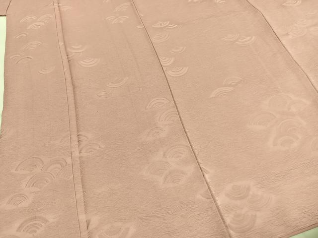 平和屋着物●上質な色無地　青海波地紋　虹色　正絹　逸品　AABH4962fy