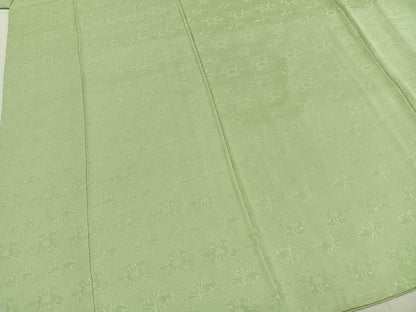 平和屋着物●上質な色無地　草花地紋　夏虫色　正絹　逸品　未使用　AABH4954fy