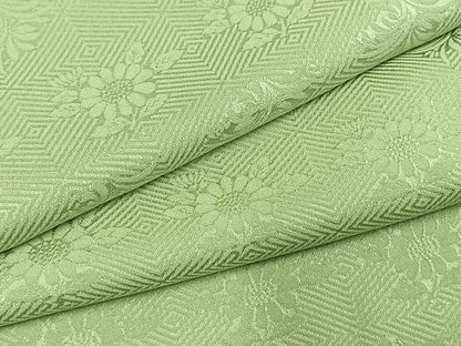 平和屋着物●上質な色無地　草花地紋　夏虫色　正絹　逸品　未使用　AABH4954fy