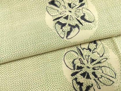 平和屋着物●上質な紬　花丸文　正絹　逸品　AABH4955fy